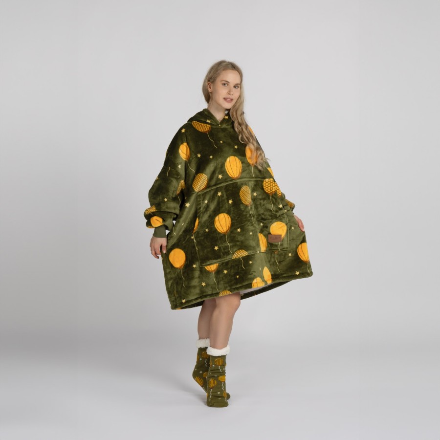 Hoodie duks/ćebe Svilanit Baloons + Poklon: Čarape